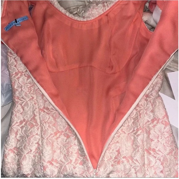 Antonio Melani Cream lace and Peach dress size 4 - Picture 7 of 15
